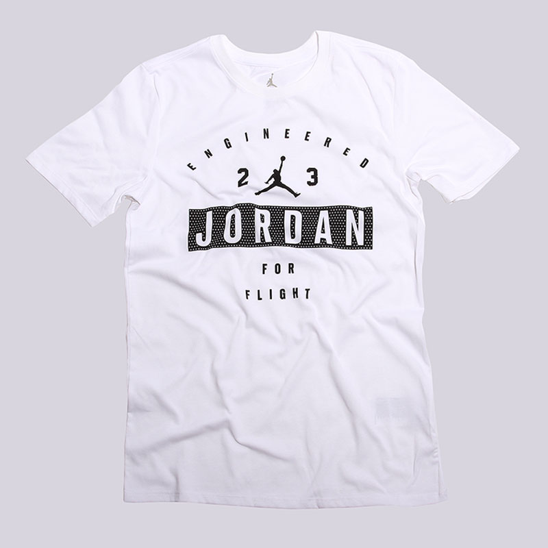 мужская белая футболка Jordan Engineered For Flight Tee 801556-100 - цена, описание, фото 1
